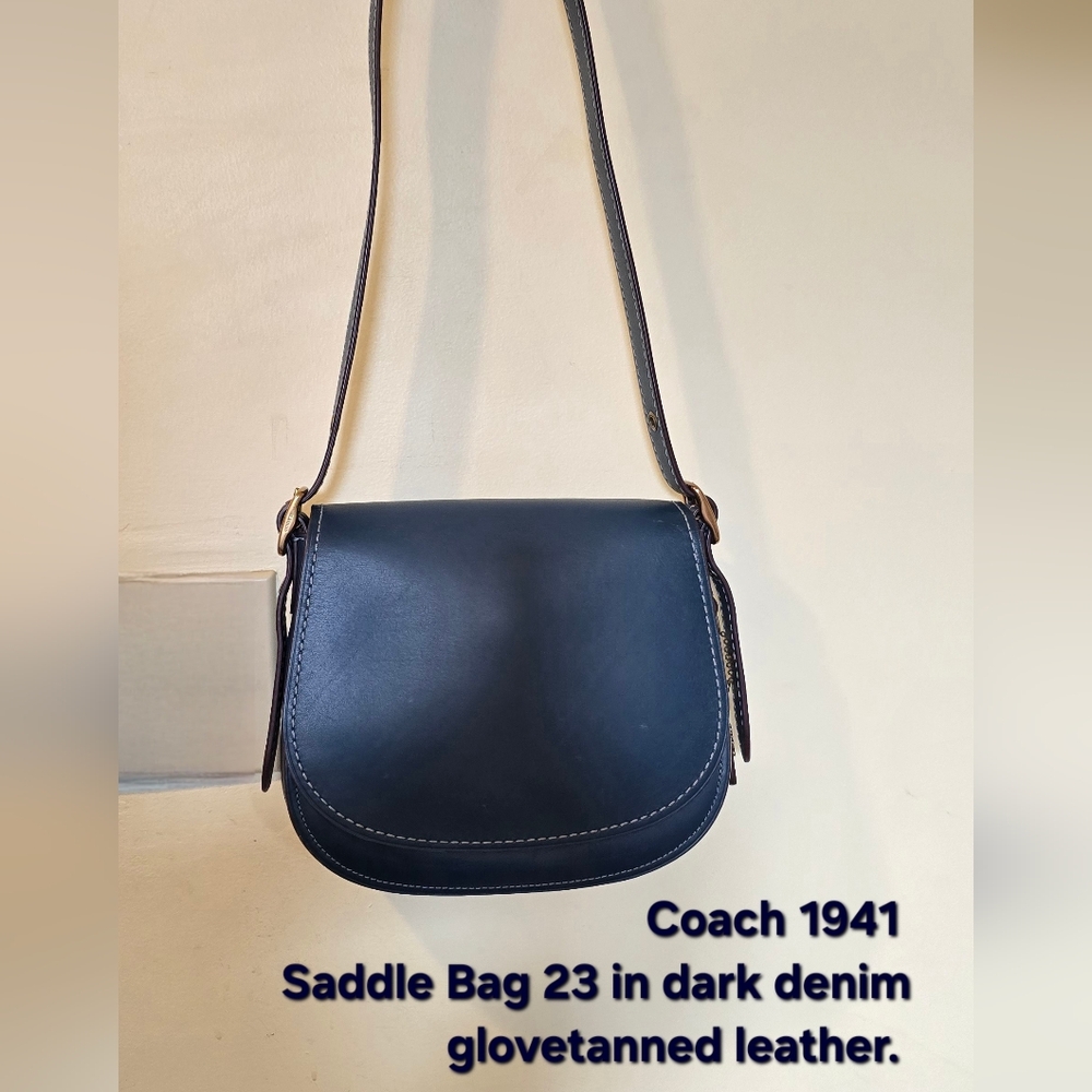 Coach Dark Denim Saddle Bag